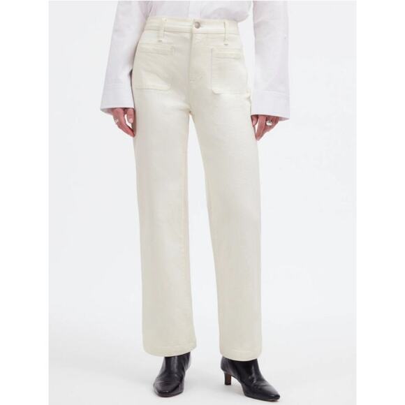 NWT Madewell The Emmett Patch Pocket Wide Leg Jeans Size 24 Retail $138 - Picture 1 of 8